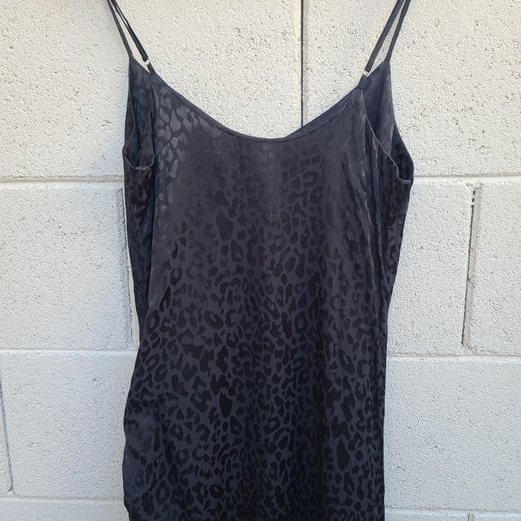 The Range | Cinched Leopard Print Satin Slipdress in Black Size Small - Picture 10 of 12